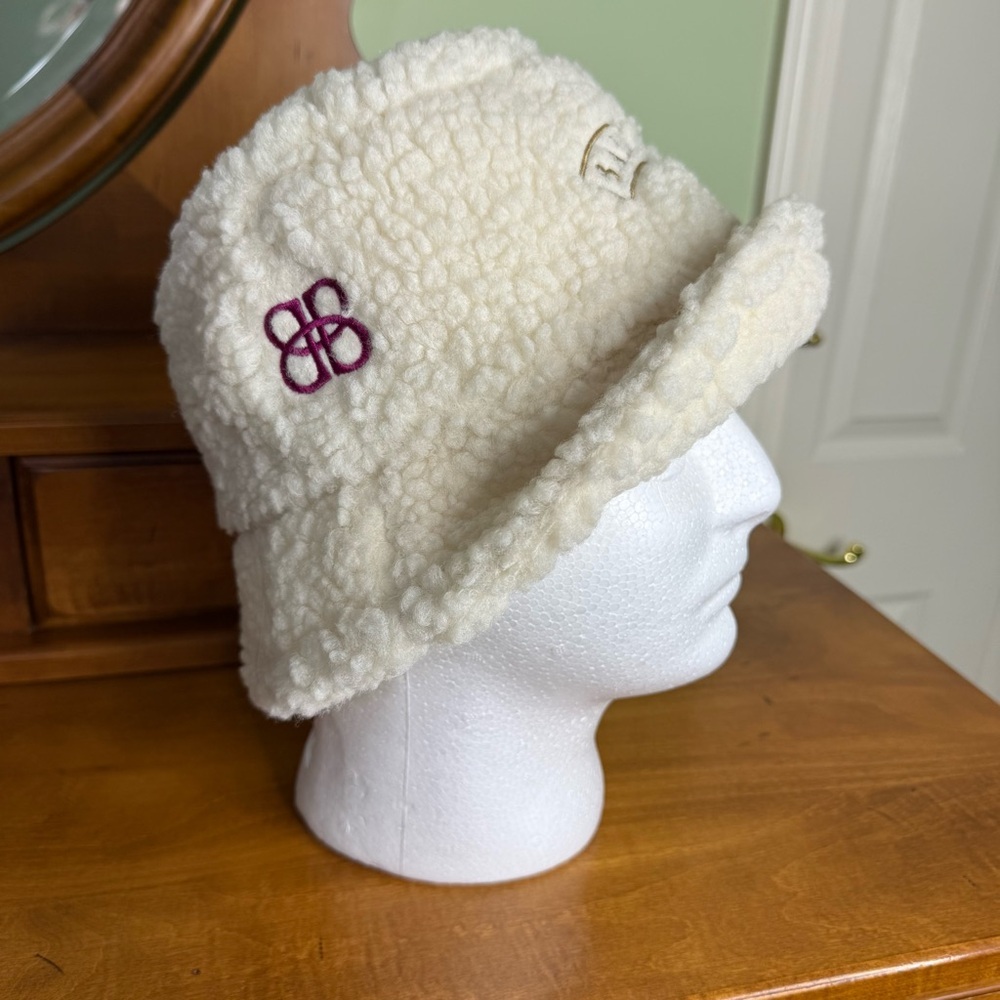 Baileys vintage shearling Sherpa bucket hat cream lining logo - Picture 9 of 11